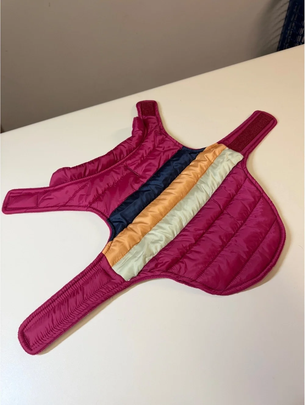Top Paw Pink and Multi-Color Puffer Dog Jacket Size Large